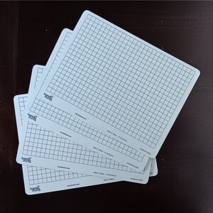 Hand2Mind Double-Sided Write 'N' Wipe Centimeter Grid Board Set of 8